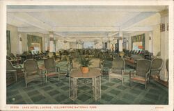 Lake Hotel Lounge Yellowstone National Park, WY Postcard Postcard Postcard