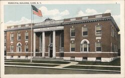 Municipal Building Ilion NY Postcard