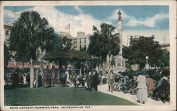 Band Concert Hemming Park Jacksonville, FL Postcard Postcard Postcard