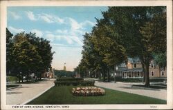 View of Iowa Avenue Postcard