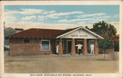 Bath House, Myrtledale Hot Springs Postcard