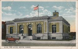 Post Office, Newton Kansas Postcard