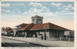 Santa Fe Passenger Station Oklahoma City Postcard