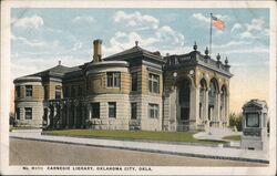 Carnegie Library, Oklahoma City Postcard