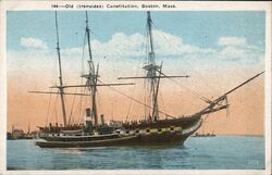 Old Ironsides Constitution Boston, MA Postcard Postcard Postcard