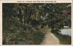 Country Auto Trip Near Libertyville Illinois Postcard Postcard Postcard