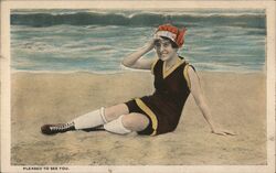 Pleased to See You Swimsuits & Pinup Postcard Postcard Postcard