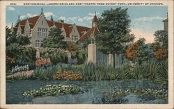 Kent Chemical Laboratories and Kent Theatre from Botany Pond Postcard