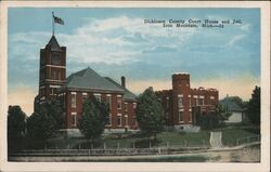 Dickinson County Court House and Jail, Iron Mountain Postcard