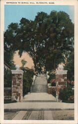 Entrance To Burial Hill Postcard