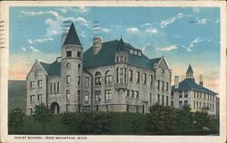 Hulst School, Iron Mountain Postcard