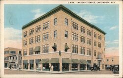 Masonic Temple, Lake Worth FL Postcard