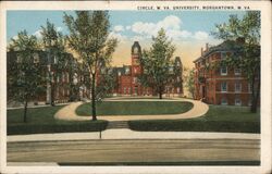 Circle, W. VA. University Postcard