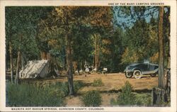 Wauinta Hot Radium Springs Camping Ground Postcard