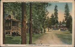 Little Bear Lake Resort and Cabins, San Bernardino Mountains Postcard