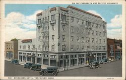 Evergreen Hotel, Vancouver Washington Postcard