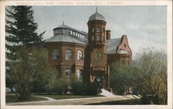 Massey Hall and Library, Guelph Postcard