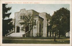 Memorial Hall O.A.C. Guelph Ontario Canada Postcard Postcard Postcard