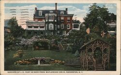 Gardens of J.K. Hunt Rochester, NY Postcard Postcard Postcard