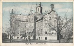 High School Vandalia Postcard