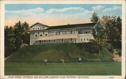 Club House, Petoskey and Bay View Country Club Michigan Postcard Postcard Postcard