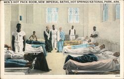 Men's Hot Pack Room, New Imperial Baths Postcard