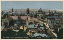 Oxford From Magdalen Tower Postcard