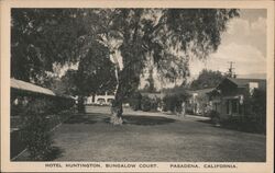 Hotel Huntington Bungalow Court Postcard