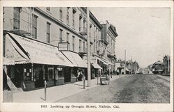 Looking Up Georgia Street, Vallejo California Postcard Postcard Postcard