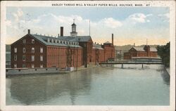 Hadley Thread Mill & Valley Paper Mills Postcard