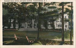 Rodger Rock Hotel on Lake George Postcard