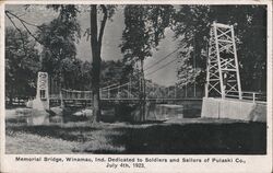 Memorial Bridge, Winamac Postcard