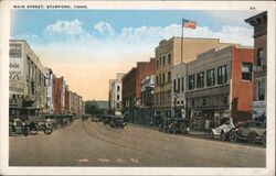 Main Street, Stamford Connecticut Postcard Postcard Postcard