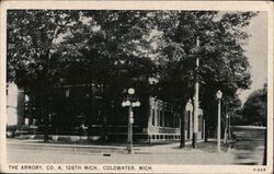 The Armory, Coldwater Michigan Postcard