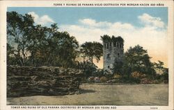 Tower and Ruins of Old Panama Postcard