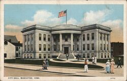 City Hall, Muscatine Iowa Postcard Postcard Postcard