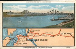 Carquinez Bridge Vallejo, CA Postcard Postcard Postcard