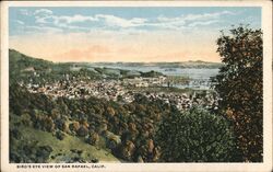 Bird's Eye View of San Rafael California Postcard Postcard Postcard