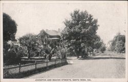 Johnston and Beaver Streets, Santa Rosa Postcard