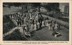 Worlds Largest Wine Vat Italian Swiss Colony Asti, CA Postcard Postcard Postcard