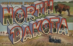 Greetings from North Dakota Postcard Postcard Postcard