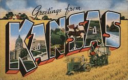 Greetings from Kansas Postcard