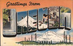 Greetings from Oregon Postcard Postcard Postcard