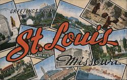 Greetings from St. Louis Missouri Postcard Postcard Postcard