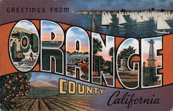 Greetings from Orange County California Postcard Postcard Postcard