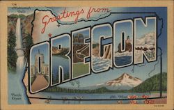 Greetings from Oregon Postcard Postcard Postcard