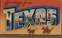 Greetings from Texas Postcard Postcard Postcard