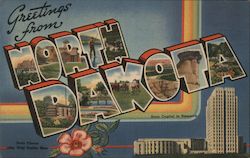 Greetings from North Dakota Postcard