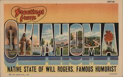 Greetings from Oklahoma Postcard Postcard Postcard