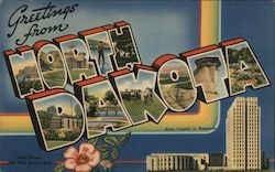 Greetings from North Dakota Postcard